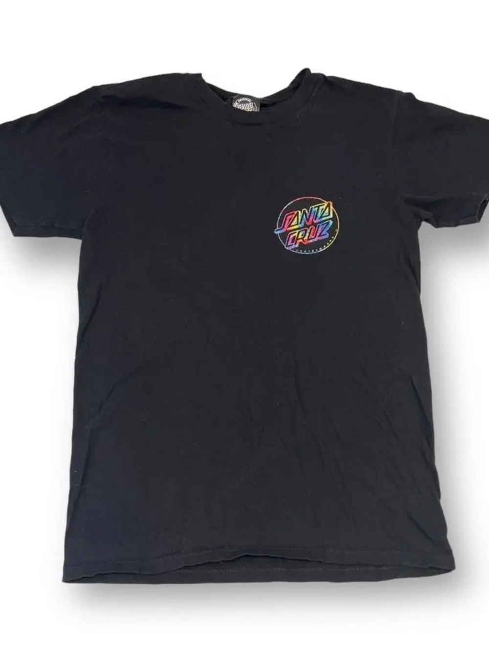Boys size small Santa Cruz, black T-shirt grey5